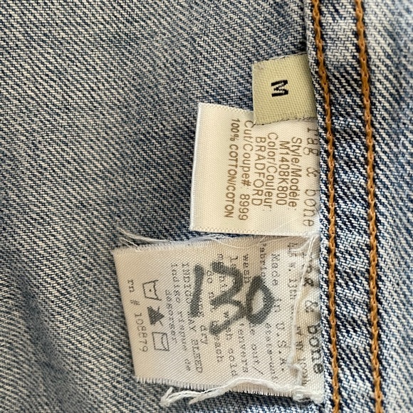 Rag & Bone Oversized Denim Jacket. Sz M - Picture 8 of 8